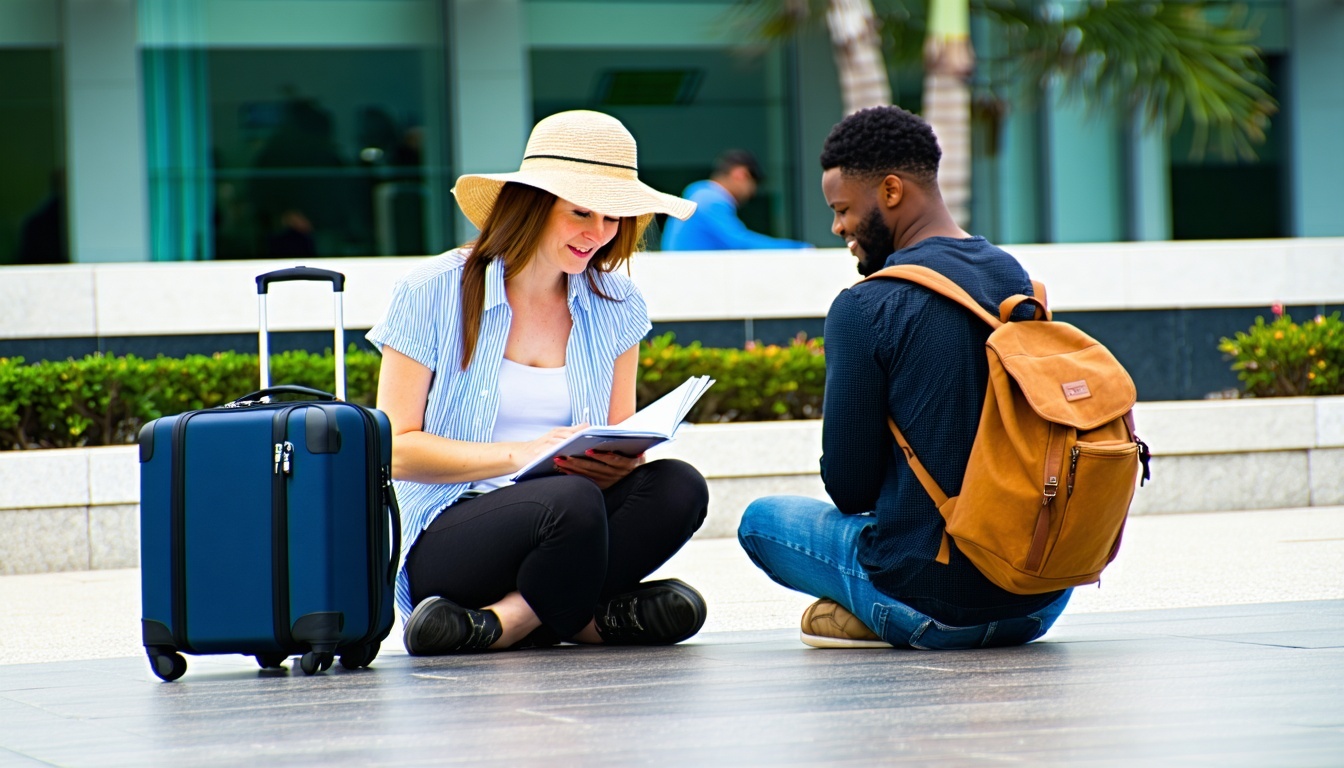 Travelers researching legal requirements before a trip